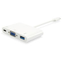 "Equip Dock USB-C->VGA.USB3.0.60WPD 15cm ws"