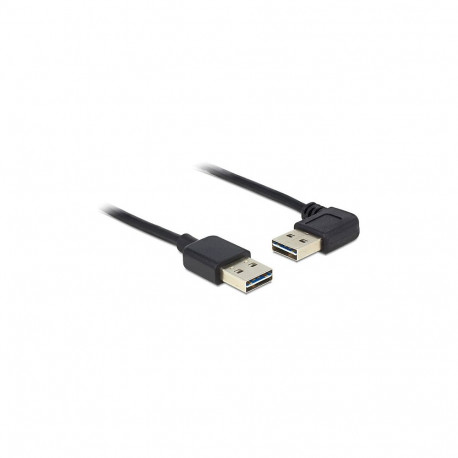 "Kabel EASY-USB 2.0 Typ-A Stecker > EASY-USB 2.0 Typ-A Stecker gewinkelt links / rechts 1 m"
