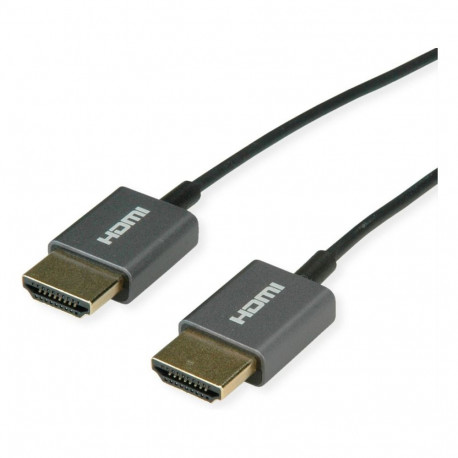 "ROLINE 8K HDMI Ultra HD Kabel mit Ethernet, ST/ST, ultra-slim, koaxial, schwarz, 1,5 m"