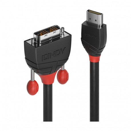 "LINDY HDMI an DVI-D Single Link Kabel Black Line 1m"