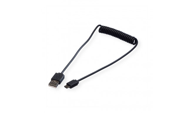 "ROLINE USB2.0 SPIRALKABEL A-MICROB"