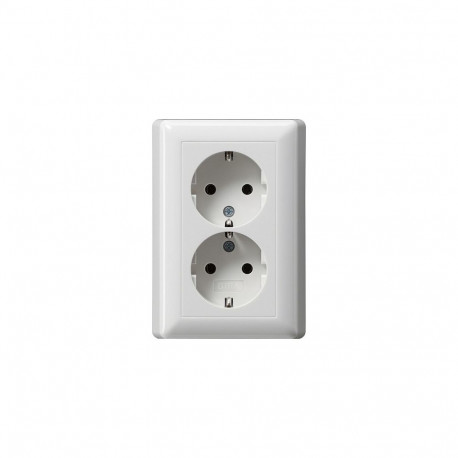 "GIRA 078003 Doppel-SCHUKO-Steckdose Standard 55 reinweiß"