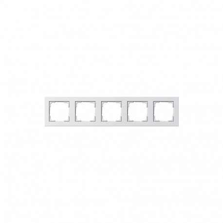 "GIRA 021529 Rahmen 5f reinweiß E2 5-fach glänzend E2"