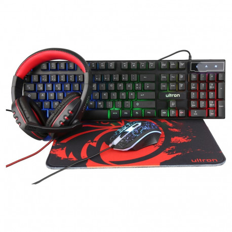 "Ultron HAWK Gaming Set schwarz kabelgebunden 4in1"