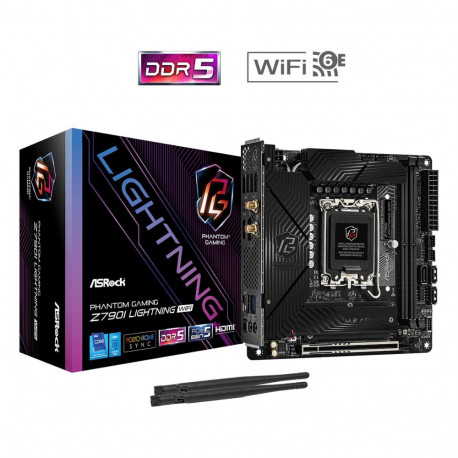 ASRock Z790I Lightning WiFi 1700 mATX HDMI/DP DDR5 jaemüügipakend