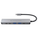 Conceptronic 6-1 dokkimisjaam USB-C->HDMI/2xUSB-A/2xUSB-C/+ 25cm hall