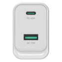 "CONCEPTRONIC Ladegerät 2Port GaN USB-C/-A 45WPD3.0/PPS ws"
