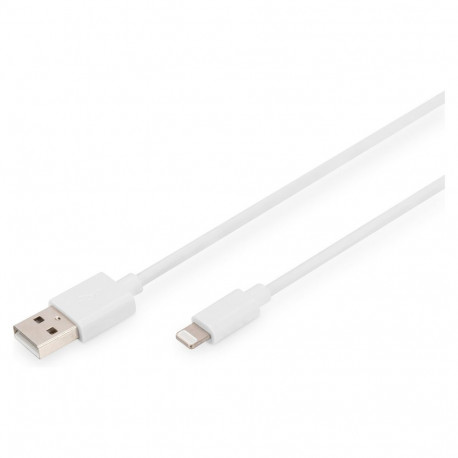 "DIGITUS USB Kabel 2.0 A St. -> Lightning St., MFI 2M weiß"
