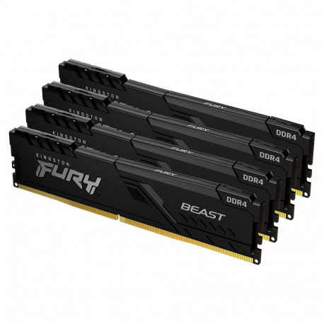 Kingston 64GB 3600MHz DDR4 CL18 DIMM FURY Beast must neljaosaline komplekt