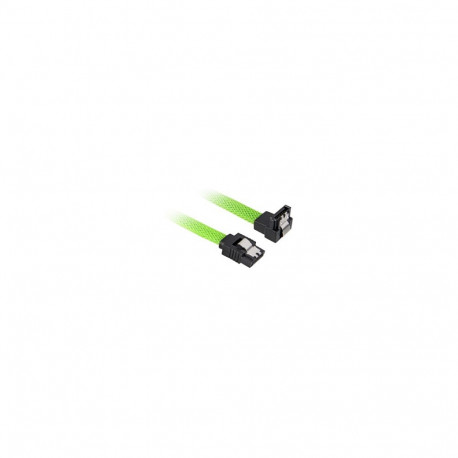 Sharkoon SATA III 90° sukaga kaabel 0.45m roheline