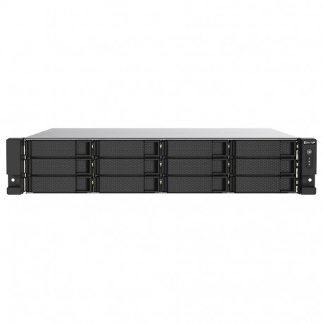 QNAP 12-pesaline rack-tüüpi NAS AMD Ryzen V1000 seeria V1500B 4C/8T 2,2GHz 8GB DDR4-RAM 2x2,5 GbE LA