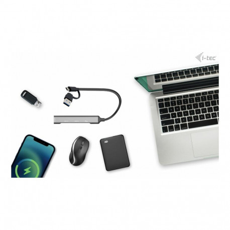 D i-tec USB-A/USB-C 4-pordiline jaotur