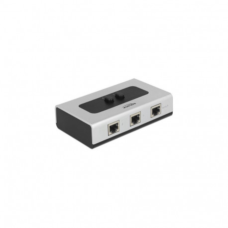 "DELOCK Umschalter RJ45 10/100/1000mbps 2 Port manuell bidirektional"