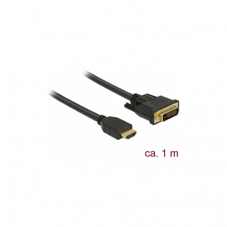 "DELOCK HDMI zu DVI 24+1 Kabel bidirektional 1 m"