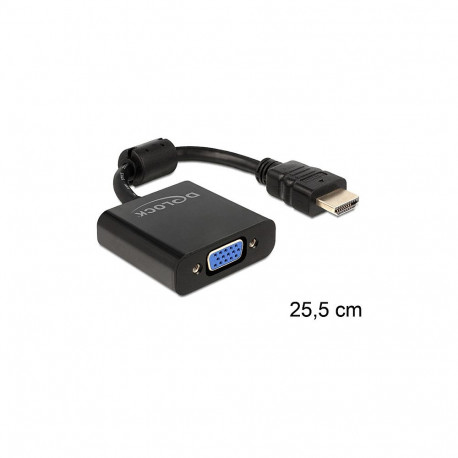 "DELOCK Adapterkabel HDMI-A St > VGA Buchse schwarz"