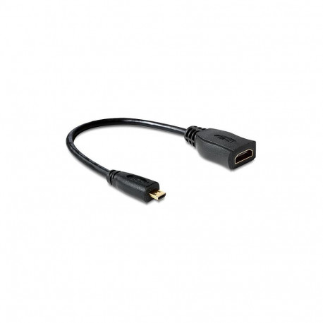 "Kabel High Speed HDMI mit Ethernet - HDMI Micro-D Stecker > HDMI-A Buchse 23 cm"