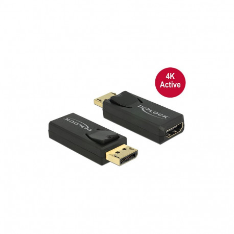 Delock DisplayPort 1.2 pistik - HDMI pesa must 4K aktiivne adapter