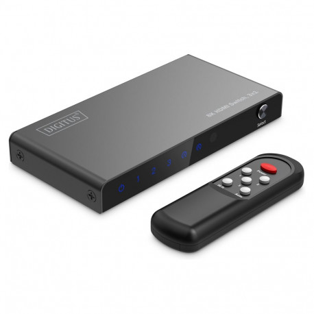 DIGITUS HDMI lüliti, 3x1 8K/60Hz HDR, HDCP 2.3
