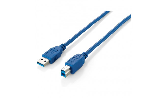 Equip USB 3.0 A-B St/St kaabel 3.00m sinine kilekott
