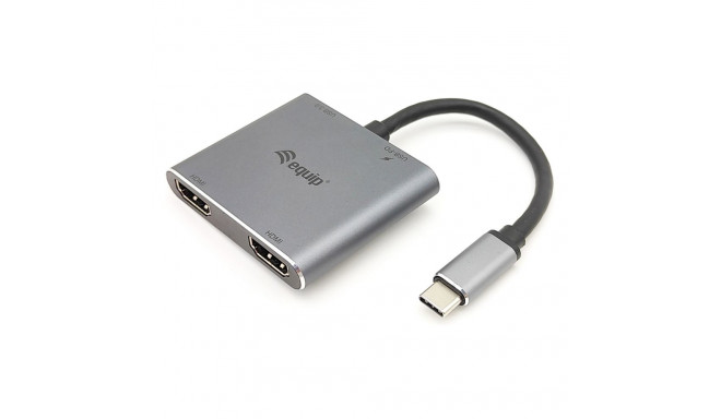 "Equip Dock USB-C->2xHDMI.USB 3.0.100WPD 15cm si"