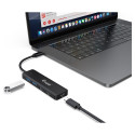 Equip 4-pordiline USB-jaotur 3.2/C->2xUSB-C 2xUSB-A 5Gbps ilma toiteplokita must