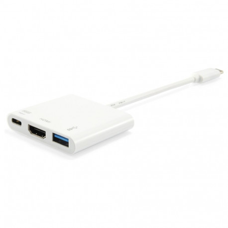 Equip dokk USB-C->HDMI.USB3.0.60WPD 15cm hõbedane