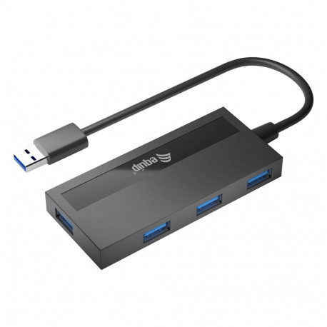 "Equip USB-Hub 4-Port 3.2 ->4x3.0 +USB-C Adp.5Gbps o.Netz.sw"
