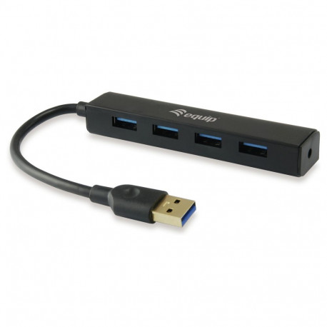 Equip 4-pordine USB 3.0 jaotur, 5Gbps, ilma toiteplokita, must