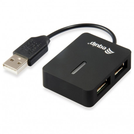 Equip 4-pordiline USB 2.0 jaotur 480Mbps must ilma toiteplokita