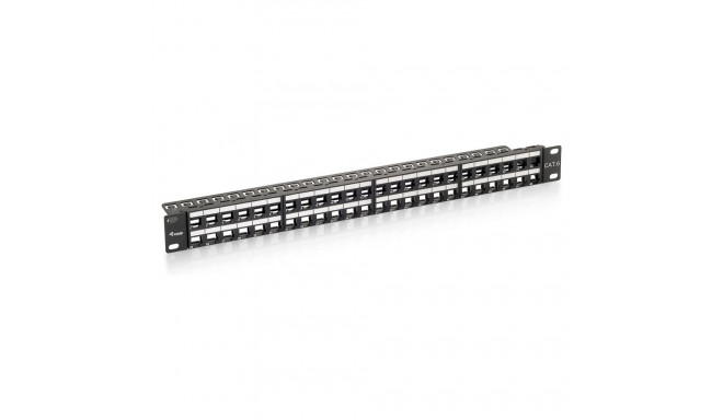 "Equip Patchpanel 48x Cat6 19"" UTP 1HE Keystone Montage sw"