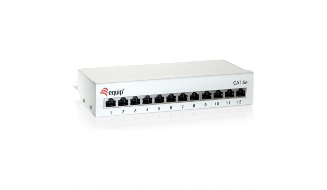 "Equip Patchpanel 12x RJ45 Cat6 FTP Desktop ISO/IEC hellgrau"