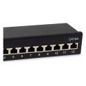 "Equip Patchpanel 12x RJ45 Cat6A FTP 1HE Premium schwarz"