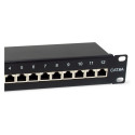 "Equip Patchpanel 12x RJ45 Cat6A 10"" FTP 1HE Premium schwarz"