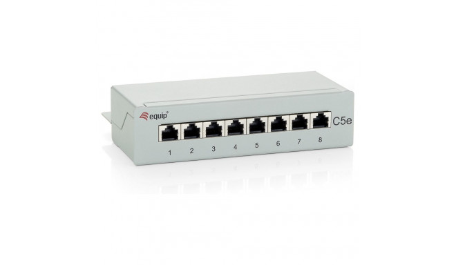 "Equip Patchpanel 8x RJ45 Cat5e FTP Desktop hellgrau"