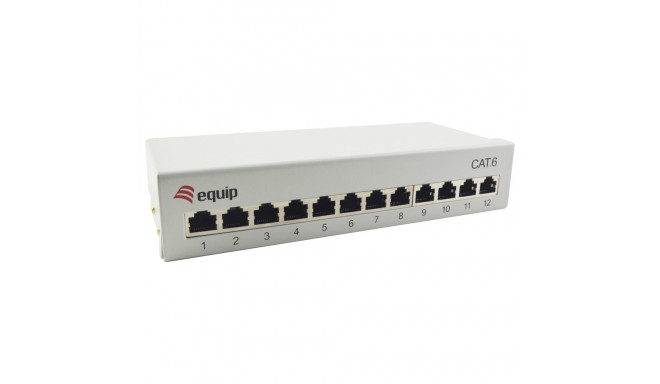 Equip 12x RJ45 Cat6 FTP lauapealne patšpaneel ISO/IEC helehall