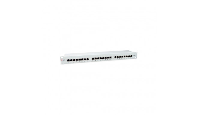 "Equip Patchpanel 24x RJ45 Cat6 19"" FTP 1HE ISO/IEC hellgrau"