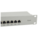 "Equip Patchpanel 16x RJ45 Cat6 19"" FTP 1HE ISO/IEC hellgrau"