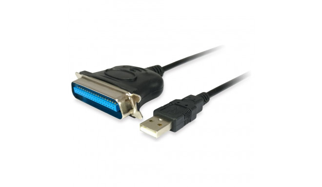 Equip adapter USB-A -> paralleelport EPP.ECP.bidi St/St 1.50m polüetüleenkott, must