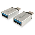 Equip USB-C -> USB 3.0 adapter, 2-pakk, hõbedane