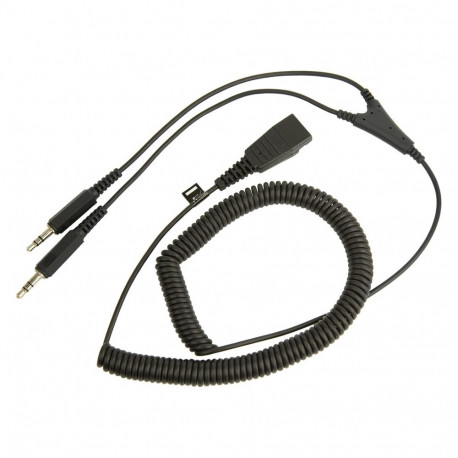 Jabra spiraalne ühenduskaabel QD 2 x 3.5mm pistikuga
