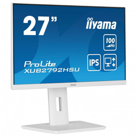 IIYAMA 68.6cm (27") XUB2792HSU-W6 16:9 HDMI+DP+USB valge reguleeritava kõrgusega