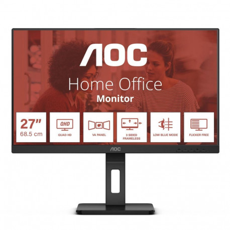AOC LCD Monitor||27 "|2560 x 1440 pixels|Quad HD|Native aspect ratio 16:9|Flat|Q27E3UMF