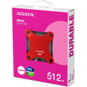 ADATA SD620 512 GB, External SSD (red, Micro-USB-B 3.2 Gen 2 (10 Gbit/s))