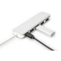 Digitus USB Type-C 4-port hub (USB 3.0) + PD (silver)