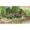 SIKU FARMER tractor with forest trailer, model vehicle