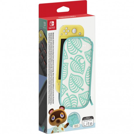Switch Lite kaitseümbris ja ekraanikaitsekile Animal Crossing: New Horizons eriväljaanne, valge/rohe
