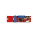 M.2 Key B+M Stecker > 2 x USB 3.0 Pfostenstecker