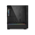 Sharkoon RGB LIT 200 tower case (black, front and side panel of tempered glass)