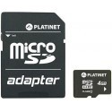 Platinet memory card microSDHC 4GB + adapter + card reader