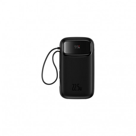 Baseus QPOW 2 DUAL KABLOLU 10.000 MAH 22.5W POWERBANK-SIYAH power bank Lithium 10000 mAh Black